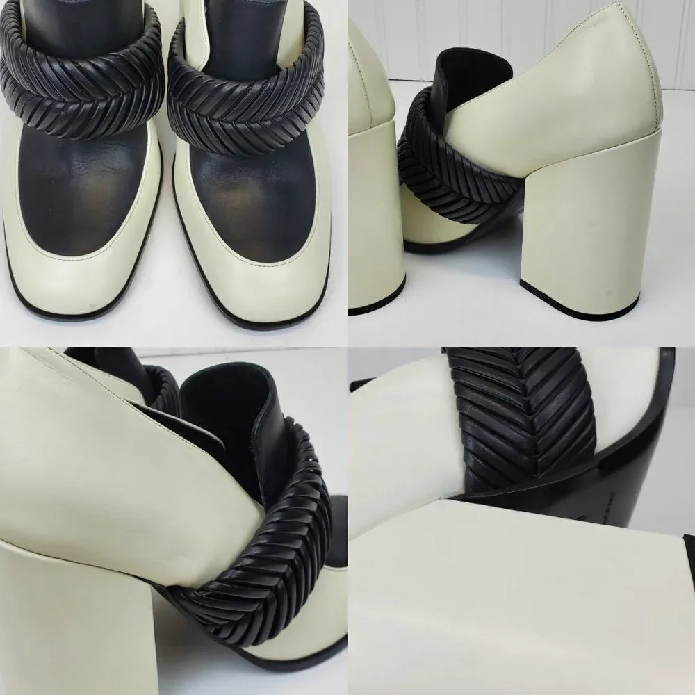 Proenza Schouler Ivory White Leather Pumps SH-0046f3